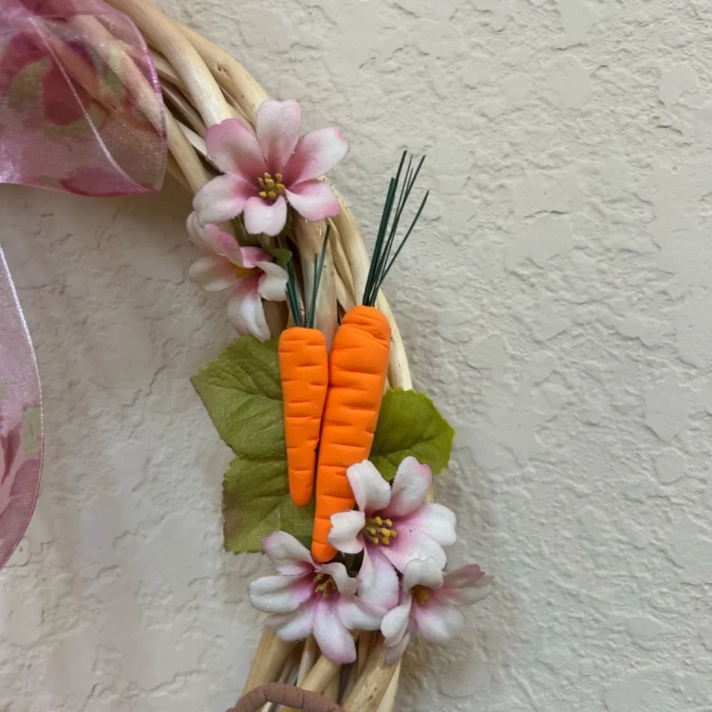 Easter Wreath- Cold Porcelain-Handmade. NWOT